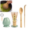 Matcha Whisk ABS with Ceramic Base Holder Food Grade Green