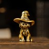 CHOVY Retro Handcrafted Witch Cat Ornament - 100% Solid Brass