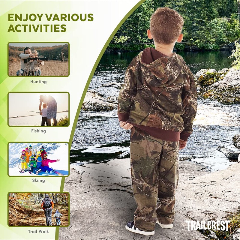 TrailCrest by Treel - Conjunto de sudadera de algodón con