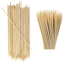 CompoBambu Natural Bamboo Skewers - 100 pcs 12 Inch Wooden Sticks for BBQ, Barbecue Skewers for Appetizers, Small Plants, Marshmallows, Kabob, Grilling, Charcuterie, Fruit, Kitchen, Craft and Party