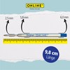 Online 6 ballpoint pen refills blue, black, red, G2 format,