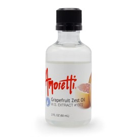 Amoretti - Natural Grapefruit Zest Oil Extract Water Soluble 2 oz - Highly Concentrated & Perfect For Pastry, Savory, Brewing, and more, Preservative Free, Vegan, Kosher Pareve, Keto Friendly