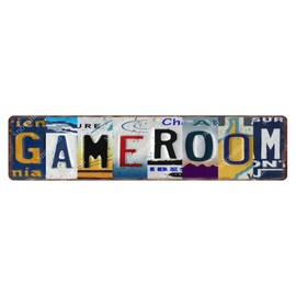 snowsun Vintage Metal Signs Game Room Funny Tin Sign for Man Cave Home Wall Decor 4×16 Inches