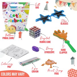 Crown Display Party Favors for Kids 50 Pre Filled Party Favor Bags - Fun Goodie Bags Stuffers for Kids with Fidget Toys and Small Toys Goody Bag Stuffers - Party Favors for Kids 4-8