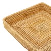 Rattan Tray Tabletop Organization Hand Woven Snack Storage Basket Multifunctional