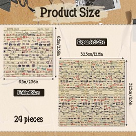 KFHENSOMR Vintage Beverage Napkins Decorations, 24pcs Book Club Paper Napkins, 3 Ply Disposable Beverage Luncheon Paper Napkin, Due Date Card for Reading Themed Party Supplies