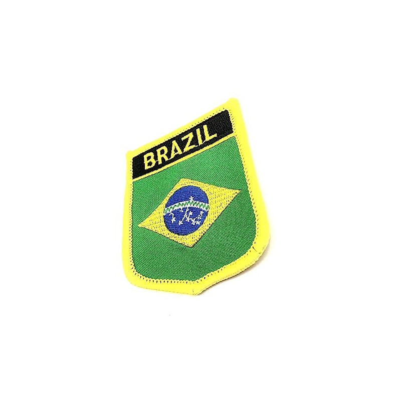 Brazil South America Flag Saltire Iron On Embroidered Sew On