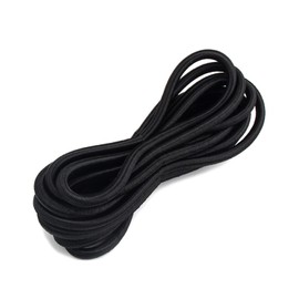 Leliafleury 10 Meter Round Elastic Cord Stretchy String Elastic Bungee Rope for Caravan Camping RVs Trunks Luggage Racks (Black, 5mm)