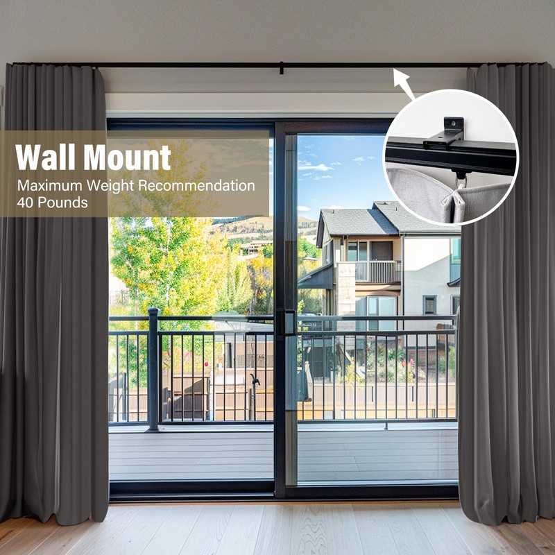 Hoeflife Ceiling Curtain Track, Curtain Track Ceiling Mount, Room Divider