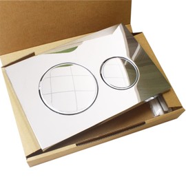 Bright Silver Dual-Flush Actuator Plate for Concealed Cisterns Compatible with Sigma20 115.882.KJ.1