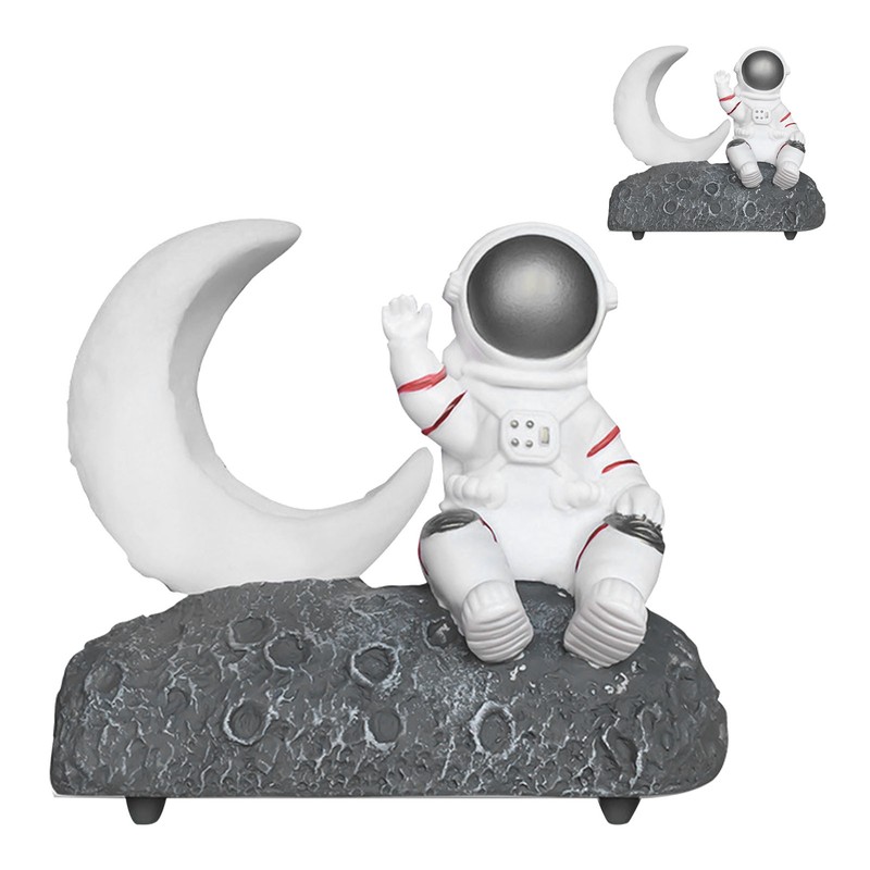 Wireless Bluetooth Speaker with LED Light Astronaut and Moon Shape