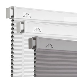 Grandekor No Tools No Drill Cordless Cellular Shades,34" W x 64" H,Blackout Honeycomb Blinds for Indoor Windows,UV Protection Privacy No Drill Blinds for Home,Door,Gray