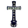 Polish Pottery Market Standing Cross – Handcrafted by Zaklady Boleslawiec