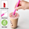 ALINK 12-Pack Reusable Plastic Boba Smoothie Straws, 13mm X 10.5