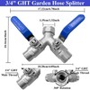 YSIL Garden Hose Splitter 3/4" GHT Thread 2 Way Heavy