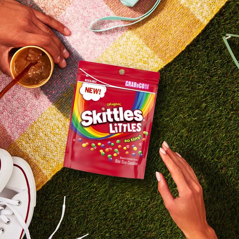 SKITTLES LITTLES Original Chewy Candy Tiny Bite Size Rainbow Fruity