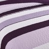 Dinjoy Purple Boho Quilt Set Queen,Striped Bedspreads Queen Size Lightweight