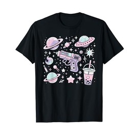 UFO Space Boba Toy Gun Kawaii Pastel Goth Vintage T-Shirt