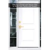 goldenwarm Gold Door Handle with Deadbolt, Square Contemporary Brushed Gold