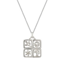 Sterling Silver Four Seasons Pendant Necklace, 18"