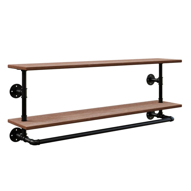 TEDIDUWA Clothes Rack 42in, 2 Tier Wall Mounted Garment Rack