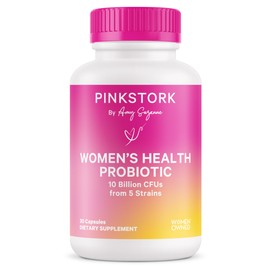 Pink Stork Pink Stork Women's Probiotics for Vaginal Health - 10 Billion CFUs, pH Balance, Urinary Tract, Gut Flora & Immune Health, Digestive Health - Vaginal Odor + Healthy Microbiome - 5 Strains - 30 Capsules