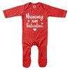 Purple Print House Mummy is My Valentines Baby Romper Suit