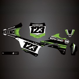 Attack Graphics Custom Velocity Complete Bike Graphics Kit for Kawasaki KX85 2018