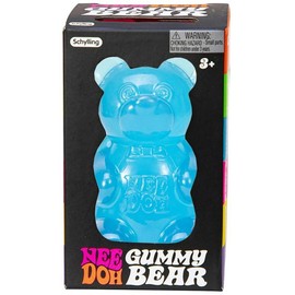 Nee Doh Gummy Bear Squishy Stress Toy - Jumbo Squeezy Fun for Kids and Adults - Color: Blue