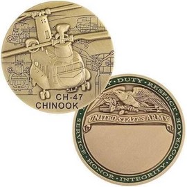 ItsYourAirplane.com Engravable Boeing CH-47 Chinook Helicopter Challenge Coin
