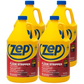 Zep Heavy-Duty Floor Stripper Ammonia Free Concentrate - 1 Gallon (Case of 4) ZULFFS128 - Dissolves and Removes Polish and Heavy Buildup from Hard Floors, Use on Vinyl (VCT), Concrete, Rubber
