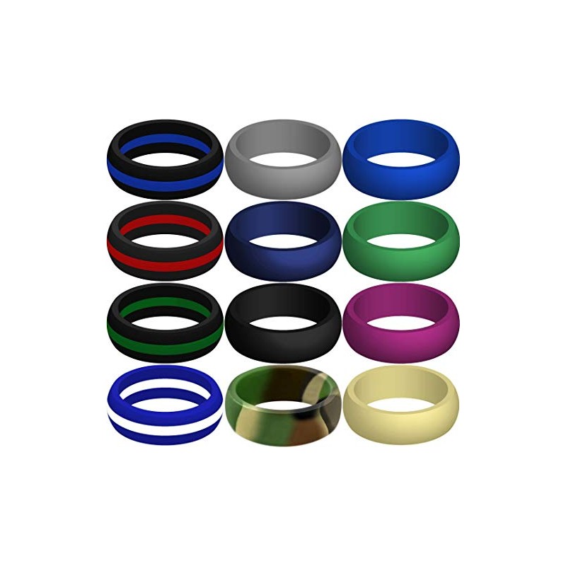 SayitBands Baseball Silicone Ring Size 8
