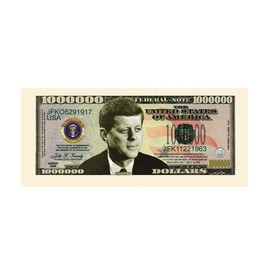 American Art Classics (Pack of 25 Bills) John F. Kennedy (JFK) Commemorative Million Dollar Bills