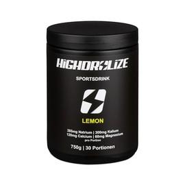 HIGHDROLIZE Sportsdrink Premium Isotonic Electrolyte Powder for Drinking Before and During Sports Lemon Anti Hangover 30 Servings (750 g, Lemon)