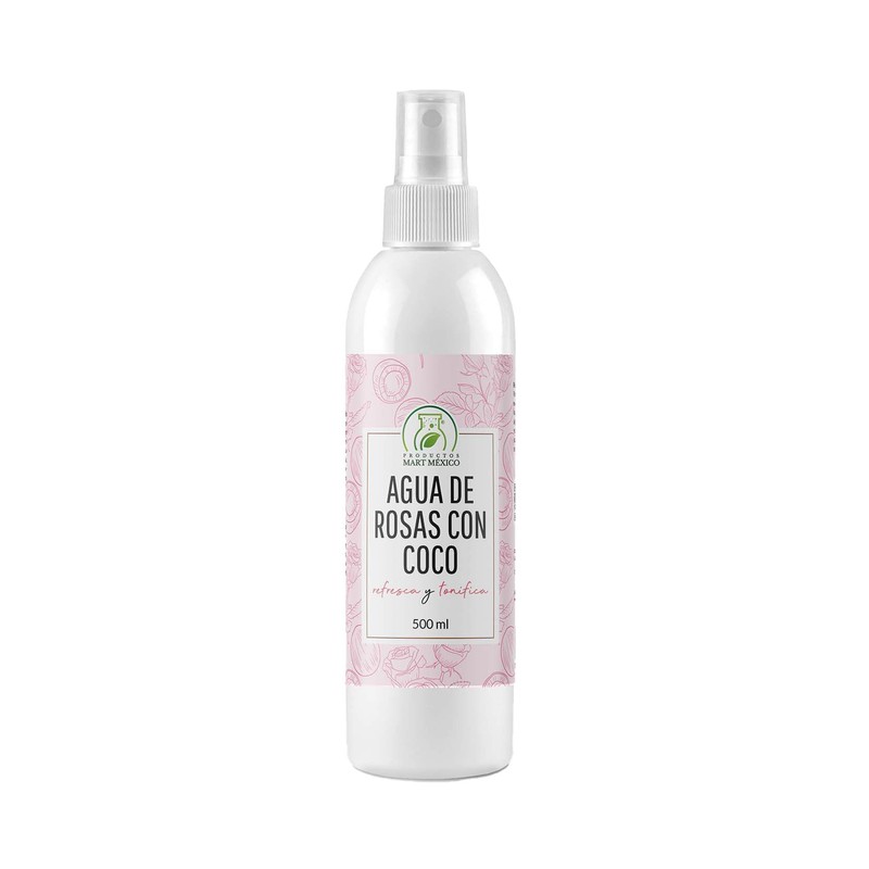 Agua De Rosas Con Coco Hidratante Facial 500 Ml Productos
