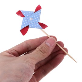 Alasum Pinwheels Toothpick Decor - Windmill Toothpick Decor Pinwheel Cupcake Decorations Pinwheel Cupcake Toppers Windmill Picks Cupcake Decoration Mini Cupcake Toppers