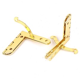 sourcingmap® Jewelry Wine Box Wooden Case 43mmx39mm Concealable Quadrant Hinge 2pcs