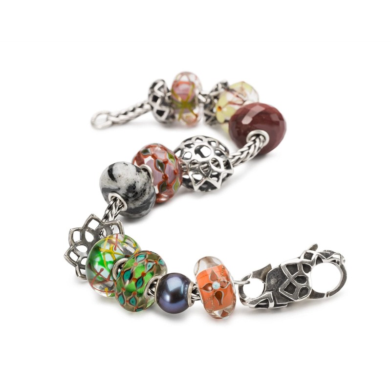 Trollbeads Jasper Red TSTBE-20035, One size, Silver/stone, Jasper