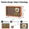 Victrola Retro Wood Bluetooth Radio with Built-in Speakers, Elegant &