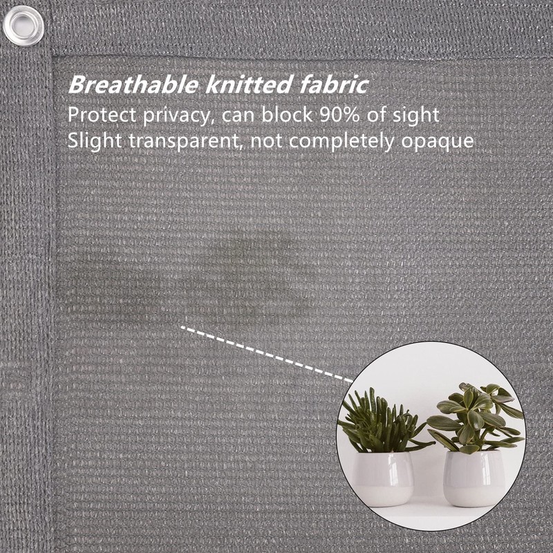 Sekey Balcony Privacy Screen, HDPE, 220 g/m², Slightly Transparent, Wind