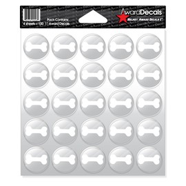 Award Decals Bone (White on Clear)