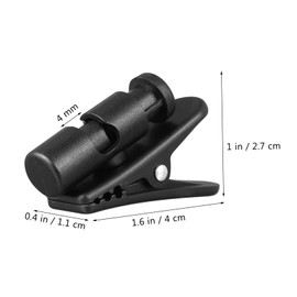 CHILDWEET Headphone Shirt Clip Set Rotatable Earphone Cable Clamp Cable Clips for Earphones Black Plastic Pcs Package