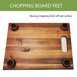 Wooden Cutting Board Feet - wooden chopping board feet with non-slip silicone feet for butcher block cutting board feet silicone Wooden Cutting Board Legs with Screw