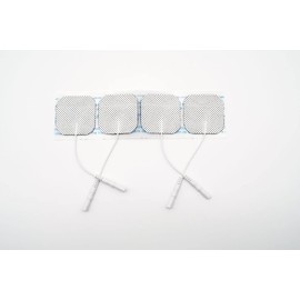T.E.N.S. - E.M.S H5 2006 Electrodes Carbon Plus with Hydrogel and Connection Cable 40 mm x 40 mm (Pack of 4)