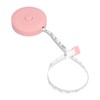 Buachois Retractable Soft Measuring Tape, 1.5m Pink, Push Button Lock,