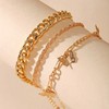 Yienate Boho Multi Layered Butterfly Anklet Bracelet Gold Butterfly Pendant