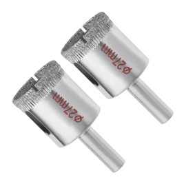 CoCud Diamond Drill Bits, 27mm Cutting Diameter, Nickel-Plated Coating Diamond Core Drill Hole Saws - (Applications: for Glass Precision Drilling Bits Tools), 2-Pieces