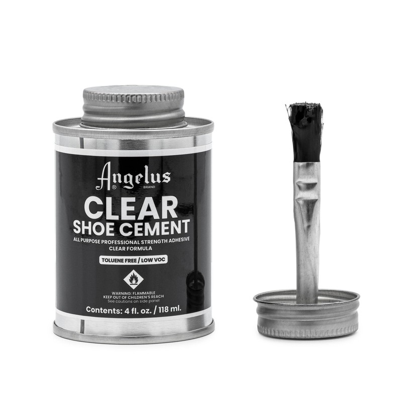 Angelus Clear Shoe Cement - 4 oz Professional-Strength Glue Quick