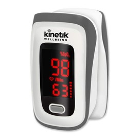 Kinetik Wellbeing Finger Pulse Oximeter - Blood Oxygen Monitor Used by the NHS, Heart Rate Meter for Adults & Kids, Accurate Pulse Rate & O2 Saturation Monitor - In Association with St John Ambulance