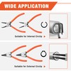 ValueMax 4 PCS Snap Ring Pliers Heavy Duty Set, Circlip